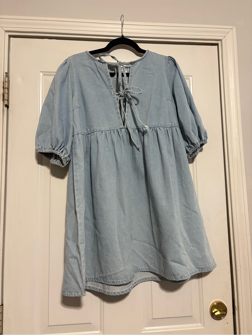 NWOT By Frankie Denim Puff Sleeve Dress